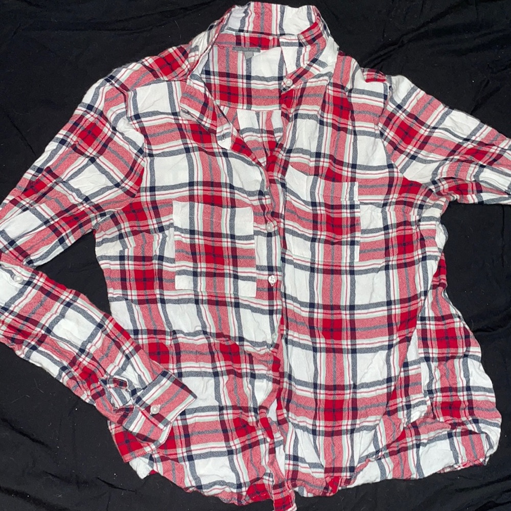 Charlotte Russe plaid button down. Size Medium-Large
